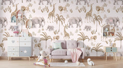 Tapet Personalizat Lumea Animalelor cu peisaj amazonian in pattern  - AMAZONIAN PATTERN
