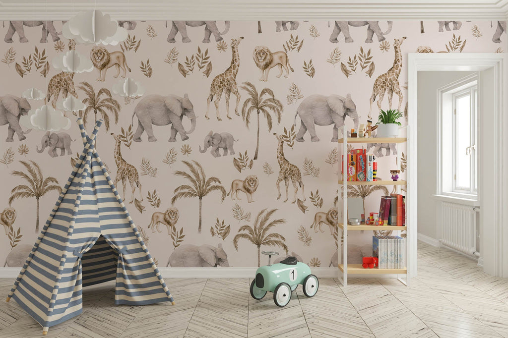 Tapet Personalizat Lumea Animalelor cu peisaj amazonian in pattern  - AMAZONIAN PATTERN