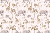 Tapet Personalizat Lumea Animalelor cu peisaj amazonian in pattern  - AMAZONIAN PATTERN