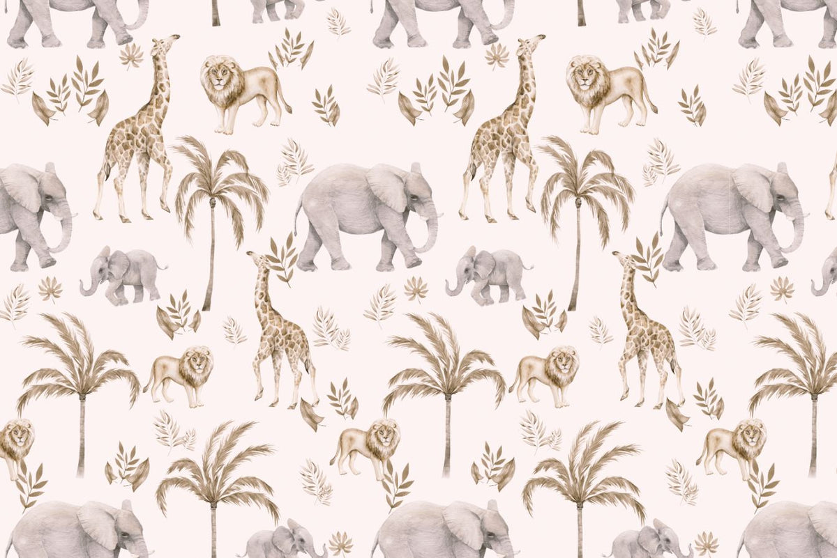Tapet Personalizat Lumea Animalelor cu peisaj amazonian in pattern  - AMAZONIAN PATTERN