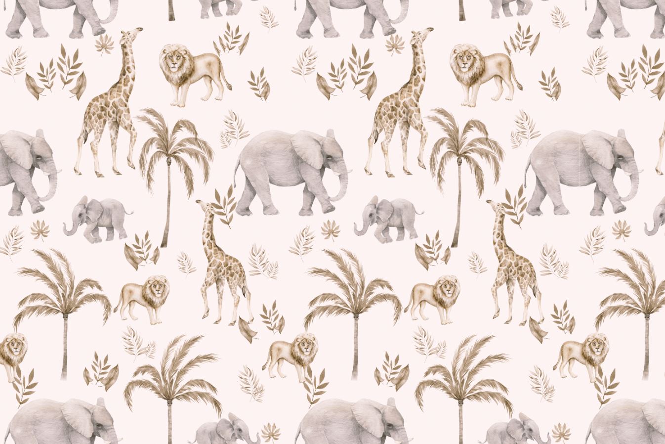Tapet Personalizat Lumea Animalelor cu peisaj amazonian in pattern  - AMAZONIAN PATTERN