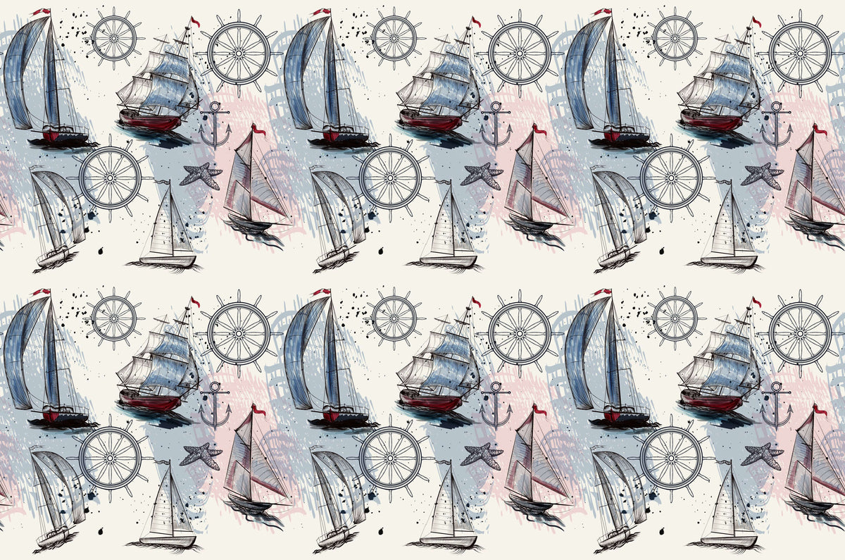 Sail Boats Personalised Wallpaper