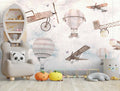 Tapet Personalizat Micii Exploratori cu avioane vintage - VINTAGE BIPLANE