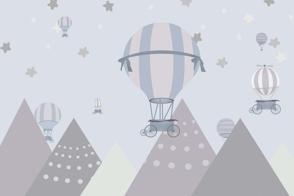 Tapet personalizat - STARRY MOUNTAINS BALLOONS