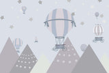 Starry Mountains Balloons Personalised Wallpaper
