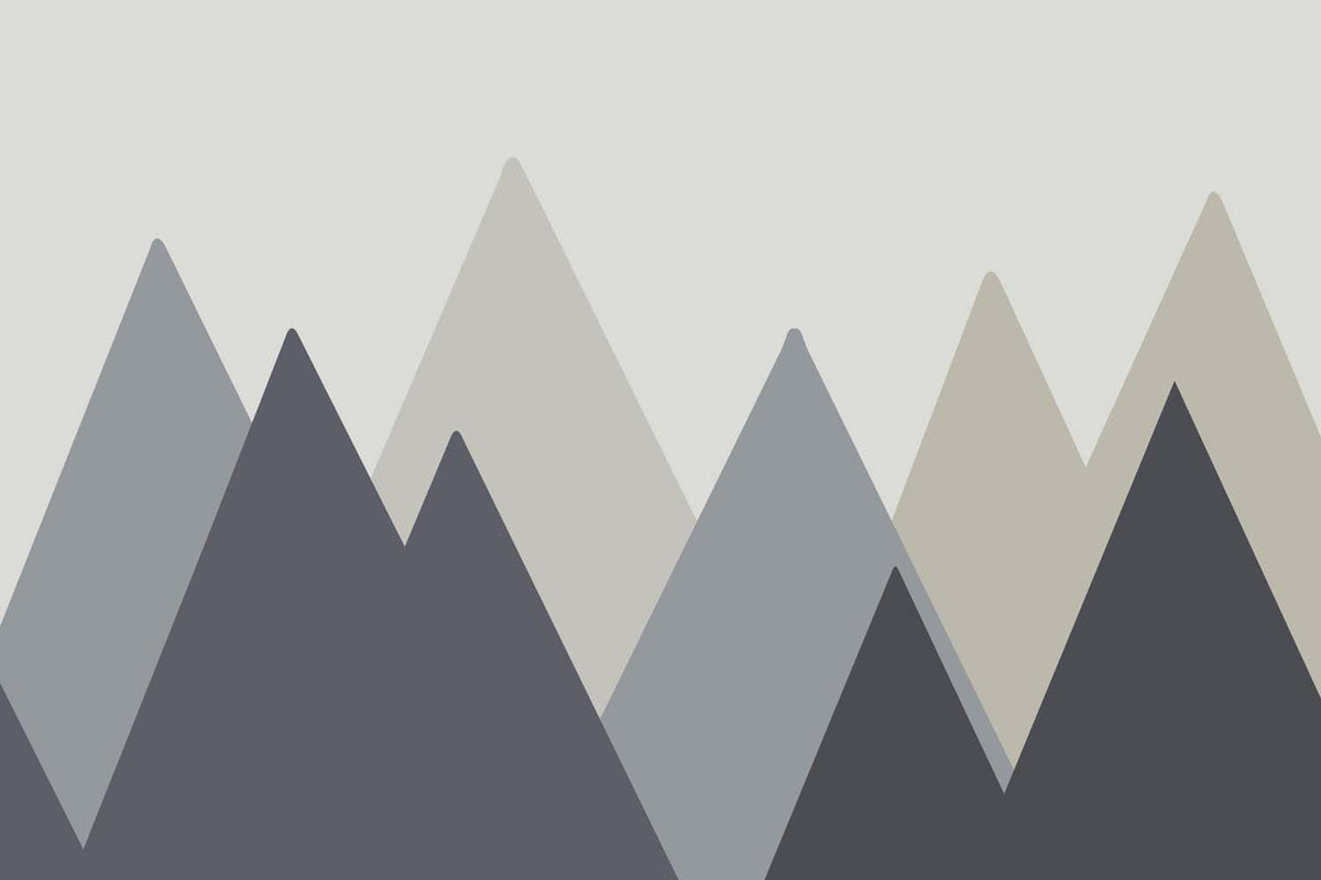 Tapet Personalizat Inspiratie Scandinava pentru Copii cu munti in forme geometrice abstracte  - GEOMETRIC MOUNTAINS
