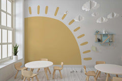Tapet Personalizat Inspiratie Scandinava pentru Copii cu soare abstract - HELLO SUNSHINE