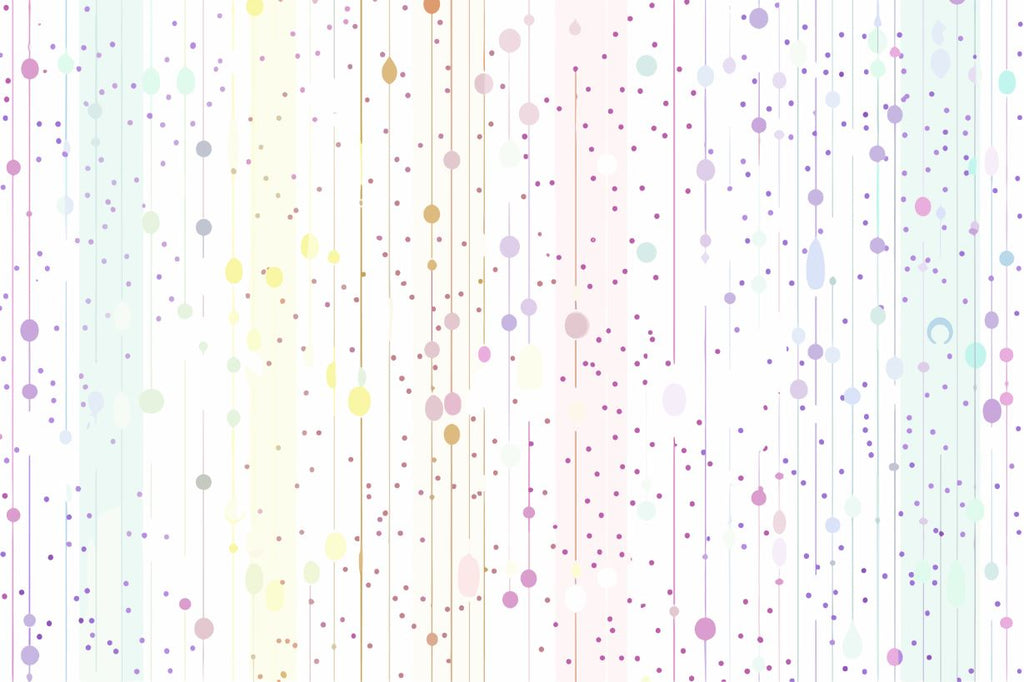 Tapet Personalizat Inspiratie Scandinava pentru Copii cu puncte abstracte multicolore - SOFT RAINBOW COLORS