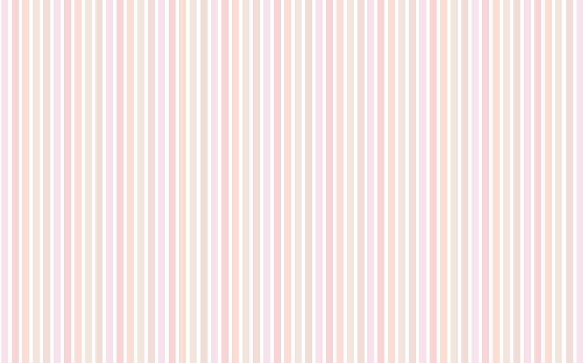 Tapet Personalizat Inspiratie Scandinava pentru Copii cu perete multicolor in dungi pastel - PASTEL TICKING STRIPE