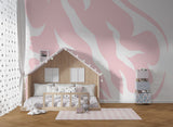 Tapet Personalizat Inspiratie Scandinava pentru Copii cu model abstract de animal print in nuante de roz - PINK ANIMAL PRINT