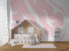 Tapet Personalizat Inspiratie Scandinava pentru Copii cu model abstract de animal print in nuante de roz - PINK ANIMAL PRINT