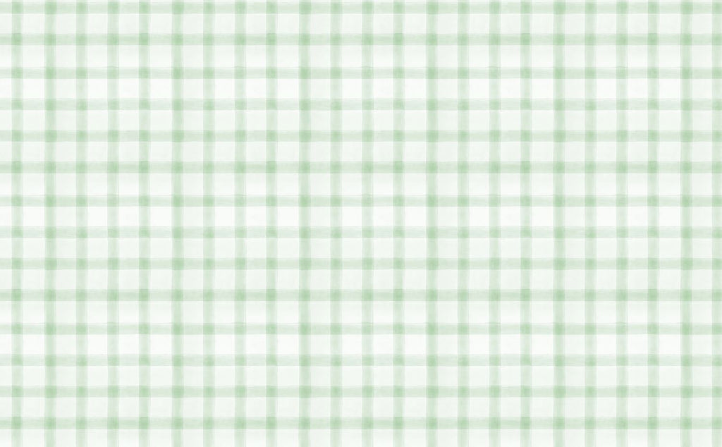 Tapet Personalizat Inspiratie Scandinava pentru Copii cu pattern de carouri in nuante de verde - GREEN WILLOW CHECK
