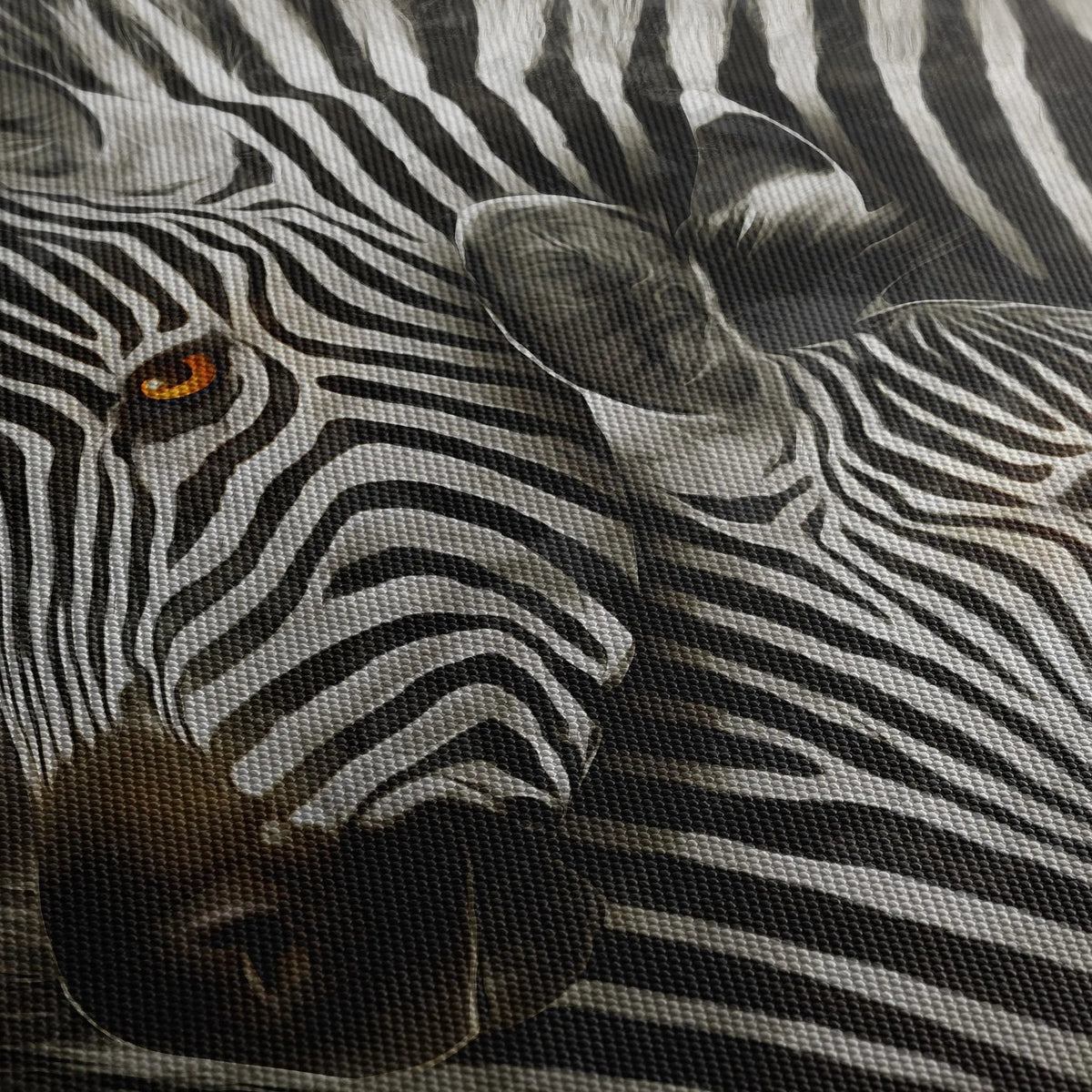 Tablou canvas pentru copii care prezinta doua zebre imbratisate zebras